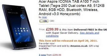 acer iconia tab a100